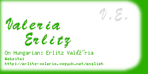 valeria erlitz business card